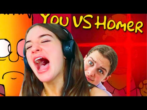 TRYING THE VIRAL "YOU vs HOMER" GAME! 🍩😱 (We Screamed...)