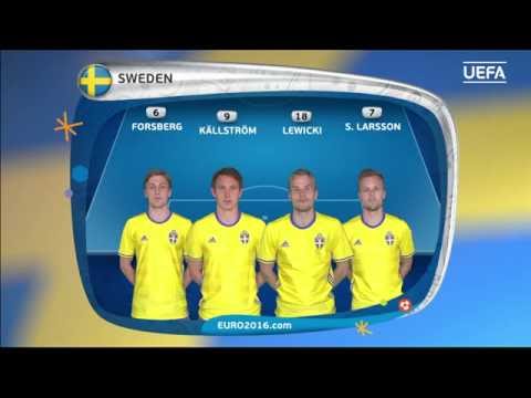 Sweden lineup v Republic of Ireland: UEFA EURO 2016