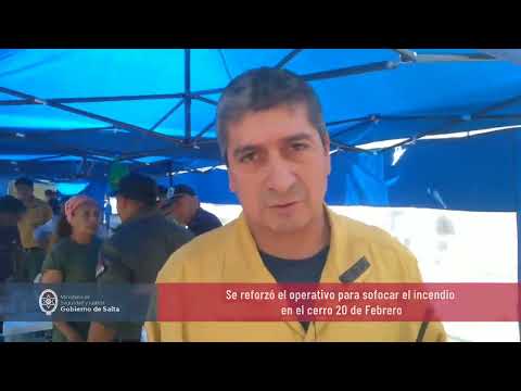 Intenso trabajo de Provincia y Nación en el cerro 20 de Febrero