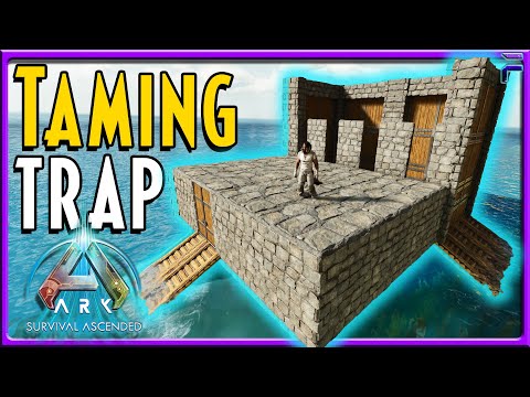 Beginner Guide How to build TAMING TRAP Raft Base!- Ark Survival Ascended