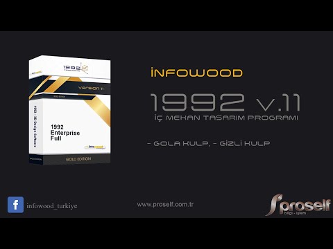 #Gola_kulp, #Gizli_kulp nasıl yapılır? | #İnfowood 1992 v.11 | #Mutfak_çizim_ve_tasarım_programı