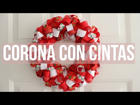 Hazlo tú mismo: Corona navideña con cintas