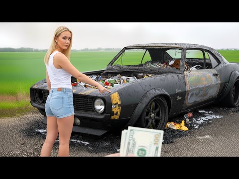 Restoring a Burned 1967 Chevrolet Camaro SS “Transformers Bumblebee” for $300 | FULL ASMR PROCESS