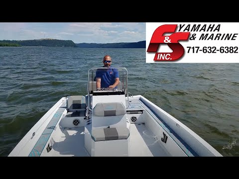 Xpress X23 Bay boat, Yamaha 250 SHO. 60 mph in 1.5'-2' chop.  F & S Yamaha and Marine