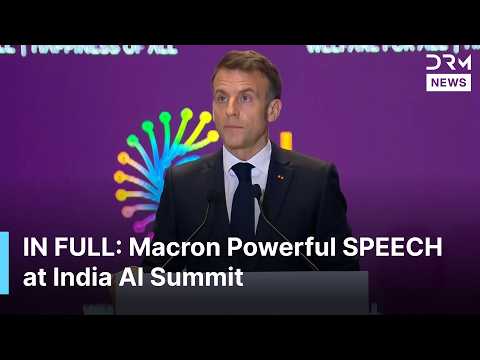 FULL SPEECH: Macron Targets Big Tech Power at India AI Summit, Calls for a Sovereign AI Future |AQ1B