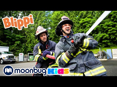 Firetruck Song - How to Be a Firefighter | Sing With Blippi | Blippi | Kids Songs | Moonbug Kids
