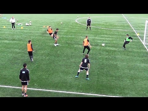 SoccerCoachTV.com - Barca 1 Touch to 2 Touch Game.