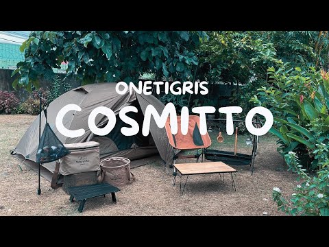 ONETIGRIS COSMITTO BACKPACKING TENT • RAIN TEST • BACKYARD CAMPING • CAMPING GEAR IDEAS  • 4K •
