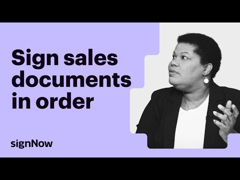 How to Sign Sales Documents Faster with Signing Order