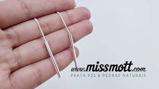 Vídeo de Brinco Passante Cilindro - 27 cm 60 cm