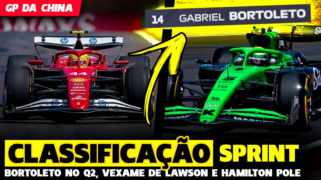 🚨CLASSIFICAÇÃO SPRINT: BORTOLETO NO Q2, VEXAME DE LAWSON E POLE DE HAMILTON | FÓRMULA 1 |GP EM CASA+
