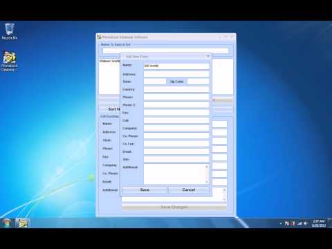 Phonebook Database Software