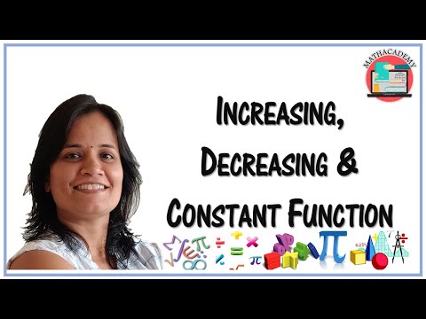Increasing, Decreasing & Constant Functions 