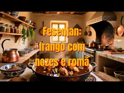 Fesenjan frango com nozes e romã(Prato Persa Famoso no Irã).