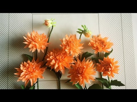 ABC TV | How To Make Dahlia Paper Flower From Crepe Paper - Craft Tutorial
