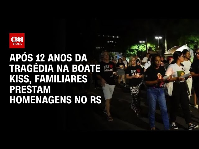 Após 12 anos da tragédia na Boate Kiss, familiares prestam homenagens no RS | CNN 360º