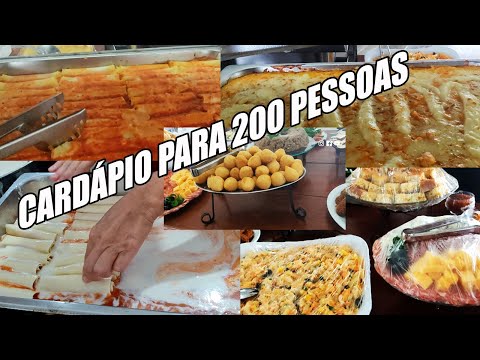 COMIDA PARA 200 PESSOAS + MESA DE FRIOS - RECEITAS DA ROSA