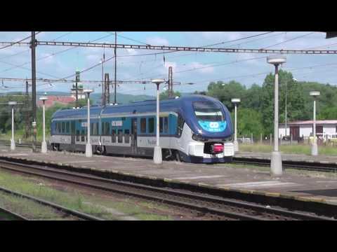 ČD 844.024 - Příjezd vlaku Os 7055 (+ hlášení INISS) - Most, 19.7.2016