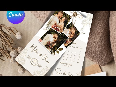 How to Design a Luxury Gold Wedding Invitation in Canva Elegant Floral Wedding Card Tutorial