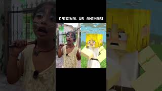 Download lagu ANIMATION VS ORIGINAL: AM I PRETTY?! #minecraft #shorts mp3