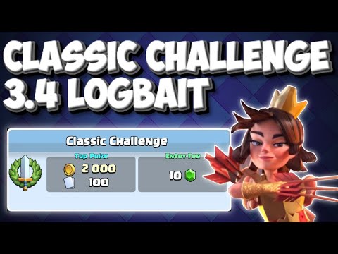 HOW TO WIN YOUR FIRST CLASSIC CHALLENGE WITH THE BEST LOG BAIT DECK - Clash Royale