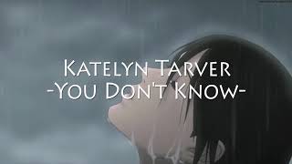 Download lagu Katelyn Tarver - You Don't Know (Lirik Lagu dan Terjemahannya) mp3