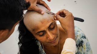 Head Shave of a Young Mother at Kalyan Katta | Women Headshave