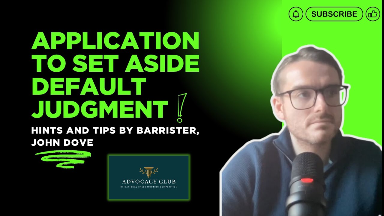 Tips for setting aside default judgment