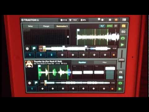 Traktor Dj iPad Skrillex vs Kill the noise (bootleg by supru)