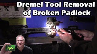 Dremel Tool Lock Removal - Remove a Broken Disc Padlock with just a Dremel Tool