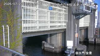 佃水門 全景