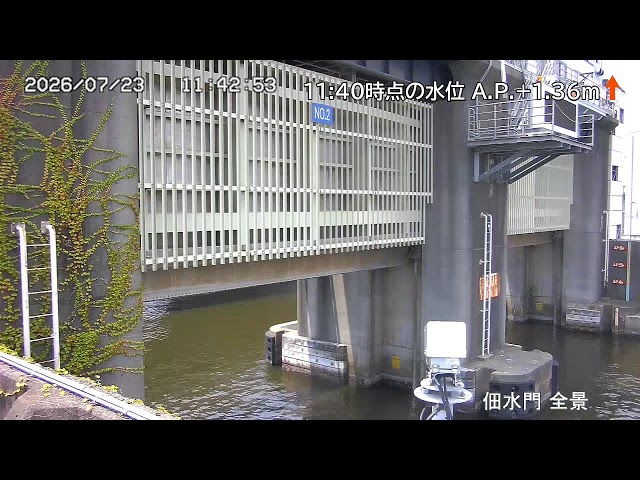 佃水門 全景