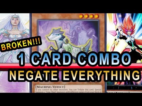 1 Card Combo to Negate Everything! BROKEN! and Unfair!  Yugioh Combo Time Thief Regulator