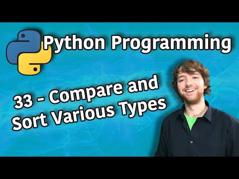 Python Programming 33 Compare and Sort Various Types