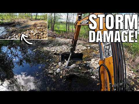 Heavy Rain Aftermath: Saving the Flooded Meadow | Stream Clearing