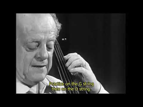 Andre Navarra - My Cello Technique Part 2  (new English subtitles): Bow Technique & the Left Hand.