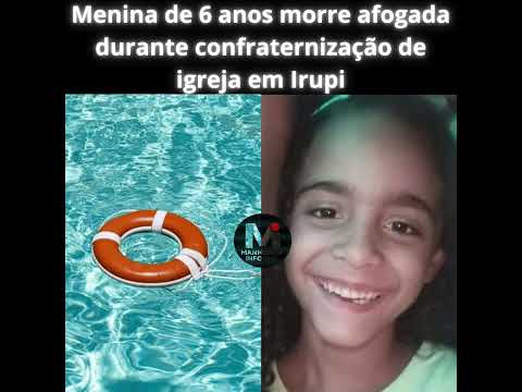 Menina de 6 anos morre afogada durante confraternização de igreja em Irupi
