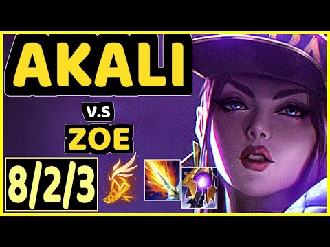 XICO (AKALI) vs ZOE - 8/2/3 KDA MID GAMEPLAY - EUW Ranked GRANDMASTER