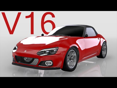 Smallest V16 Possible in a Miata - (Automation + BeamNG.drive)