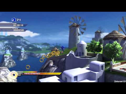 Sonic Unleashed Windmill Isle Day Act 2-2 Speed run 1:26.49