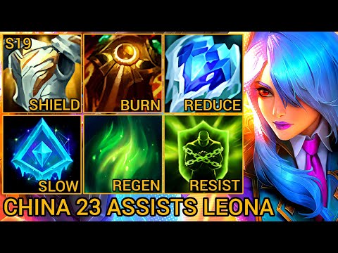 Leona Support 23 Assists  - China Wild Rift New Build & Runes By Tiarty