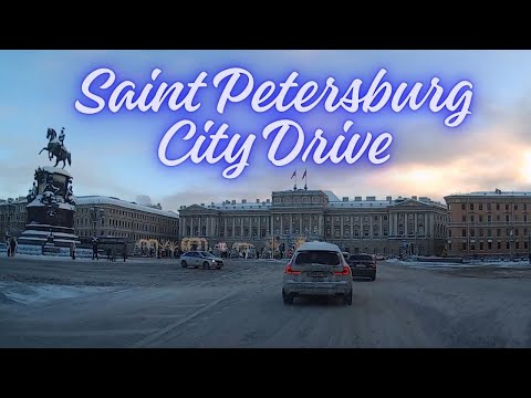 Saint Petersburg City Drive 🇷🇺 | Palace Bridge, Winter Palace, St Isaac’s Cathedral & Moskovsky Ave