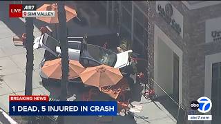 1 killed, 5 hurt after Tesla crashes into SoCal Urbane Cafe restaurant