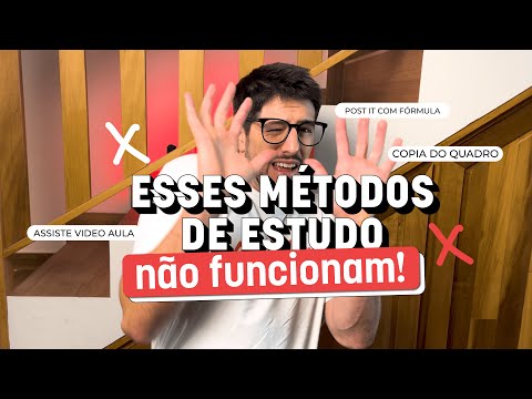 Pare agora de estudar com esses métodos de estudos