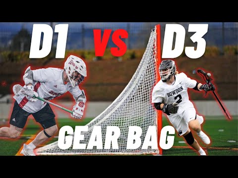 D1 Vs D3 Lacrosse Gear Bag & Stick Set up