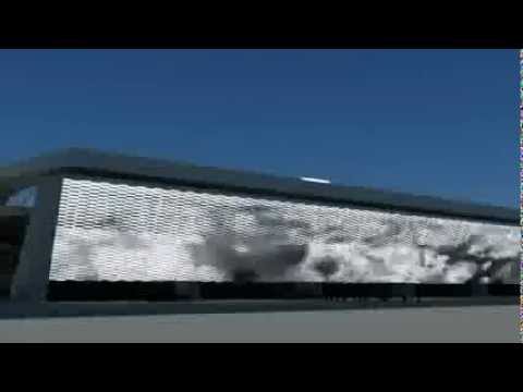 Animao da Arena Corinthians com o maior telo do mundo