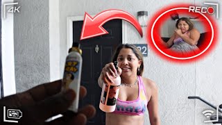 FART SPRAY PRANK ON MY GIRLFRIEND🤢... **SHE WAS MAD ASF🤬**