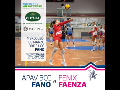 Pallavolo Faenza – 02 03 2022  Volley femminile Serie B2  - "Apav BCC Fano - Fenix  Faenza"