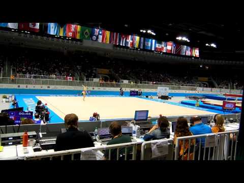 Patricia Bezzoubenko performing with a hoop