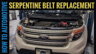 How To Replace The Serpentine Belt On A 2011-2017 Ford Explorer With 3.5l Engine